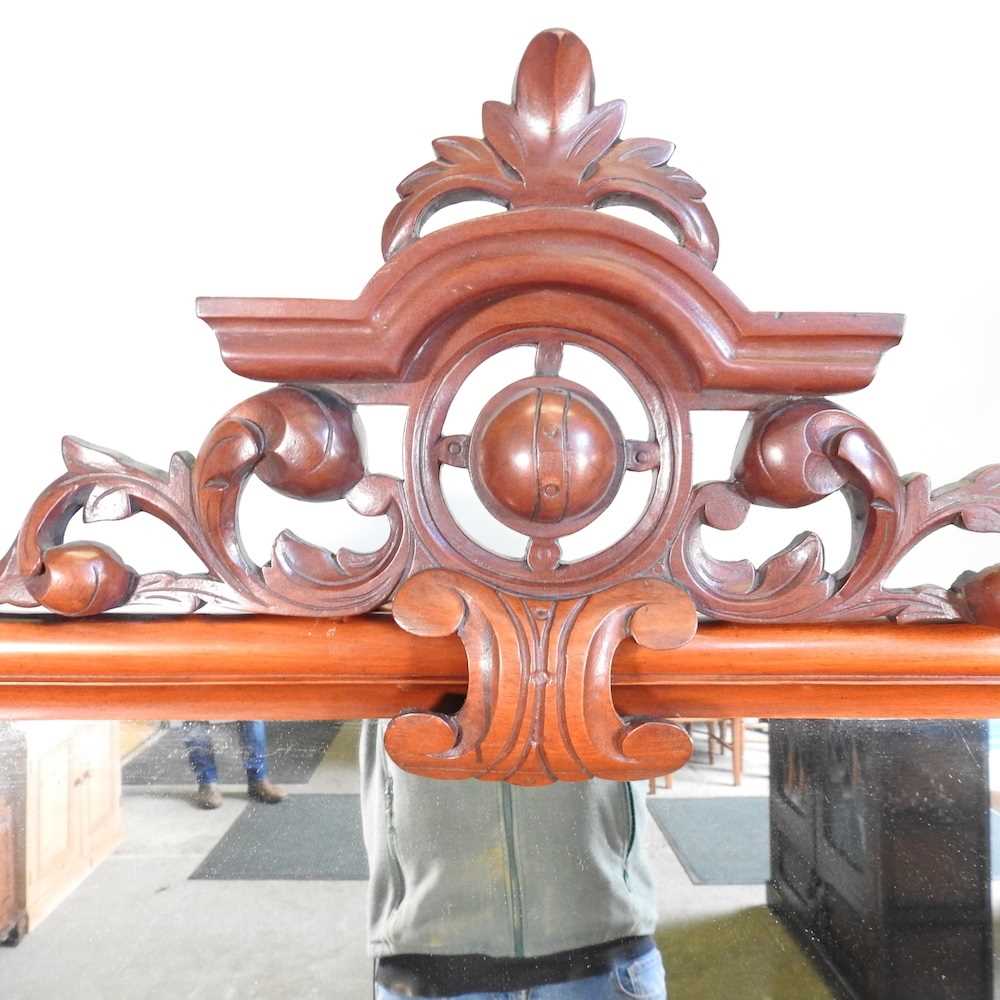 A Victorian mahogany mirror back chiffonier, of inverted breakfront shape, on a plinth base 149w x - Image 3 of 5