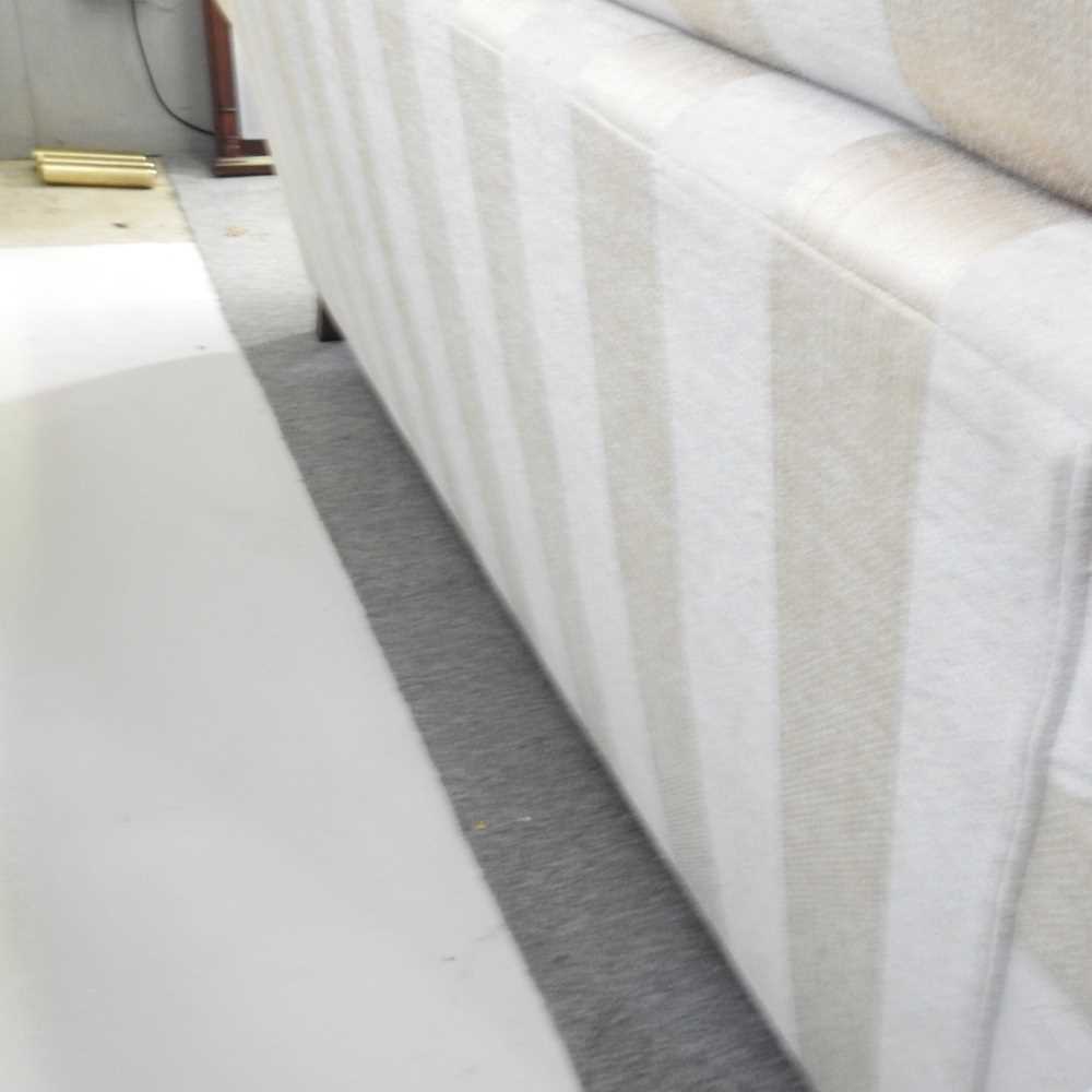 An Alston cream and gold striped two seater sofa, 200cm, together with a pair of matching - Image 6 of 10
