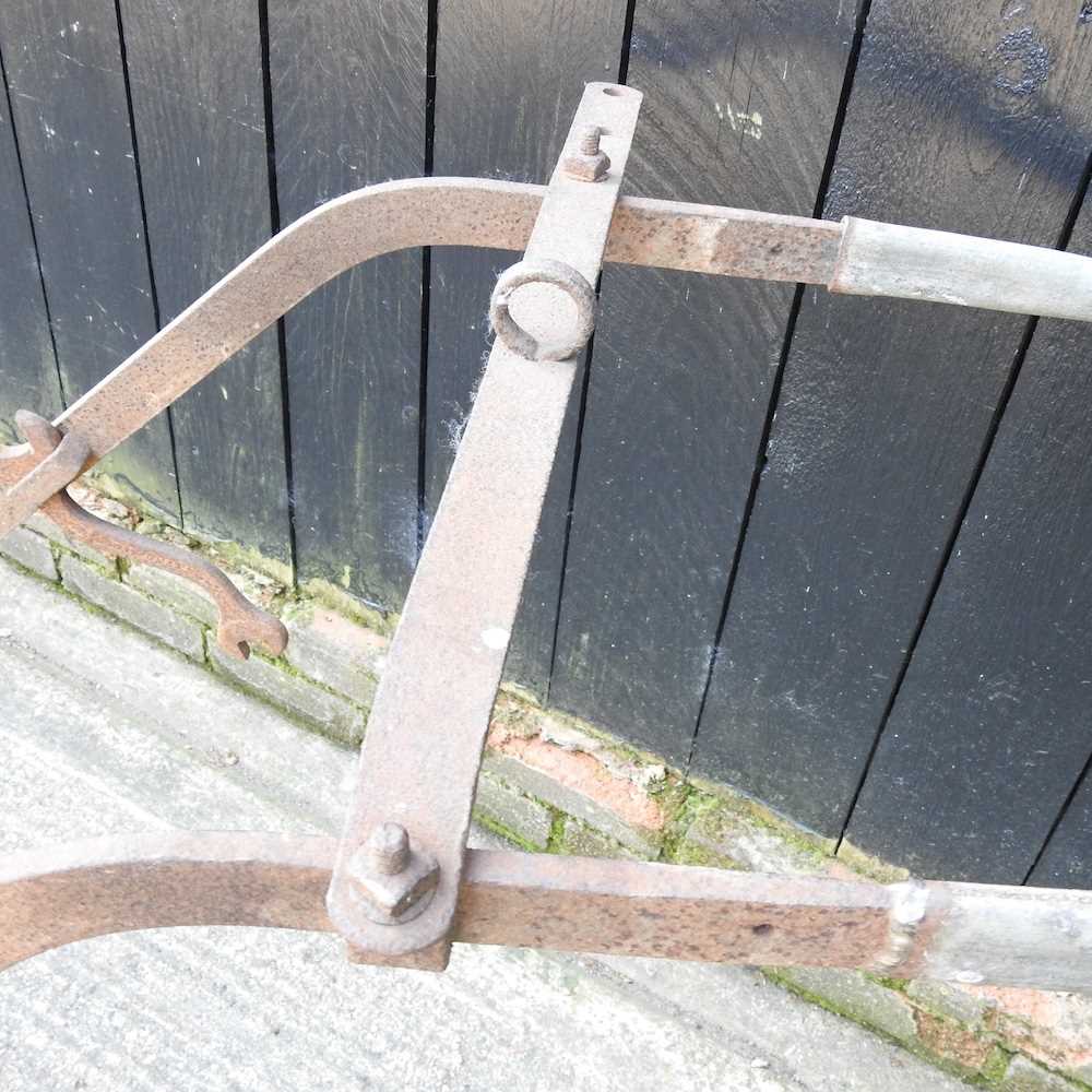 A 19th century iron hand plough, 300cm long - Image 2 of 5