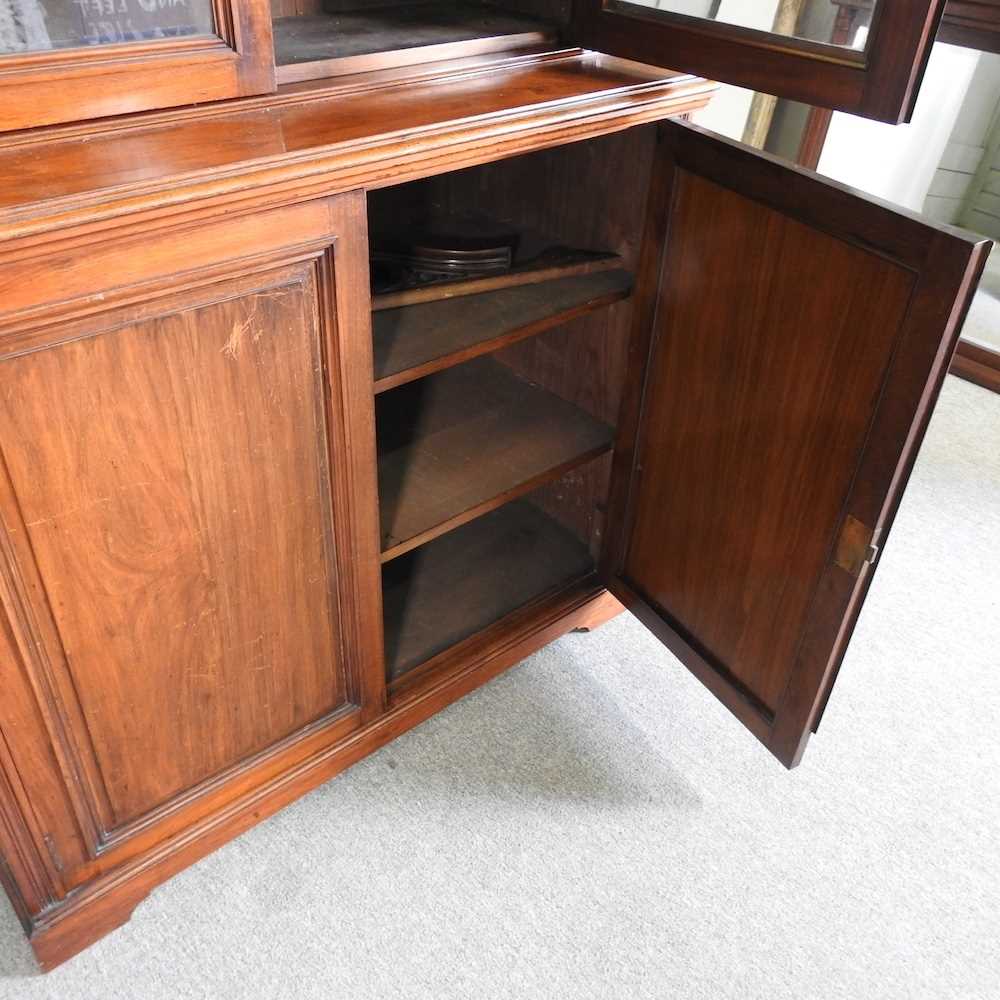 A Victorian walnut cabinet bookcase, fitted with shelves 107w x 46d x 222h cm - Image 4 of 5