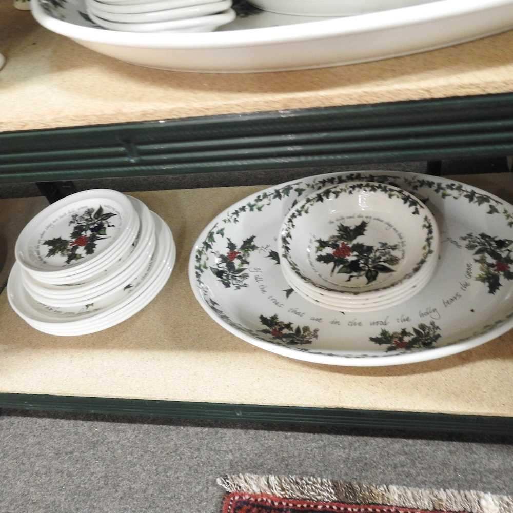 A collection of Portmeirion Christmas pattern table wares, to include serving platters, bowls and - Image 7 of 10