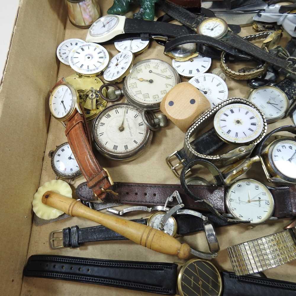 A collection of pocket watch parts, wristwatches and other items - Image 2 of 5