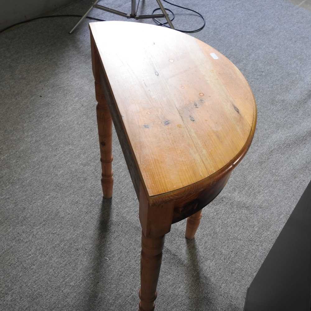 A modern black chest of drawers, 67cm wide, together with a D shaped occasional table (2) - Image 2 of 4