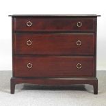 A Stag chest of three drawers 81w x  46d x  71h cm