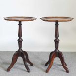 A pair of reproduction occasional tables (2) 41w x 64h cm