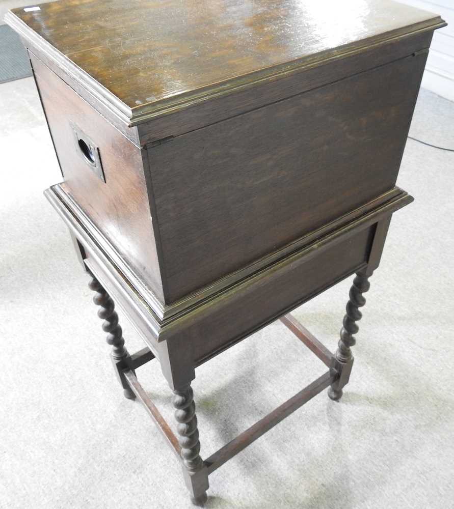 A 1920's canteen of silver plated cutlery, with a hinged lid and drawers below, with a twelve - Image 8 of 8