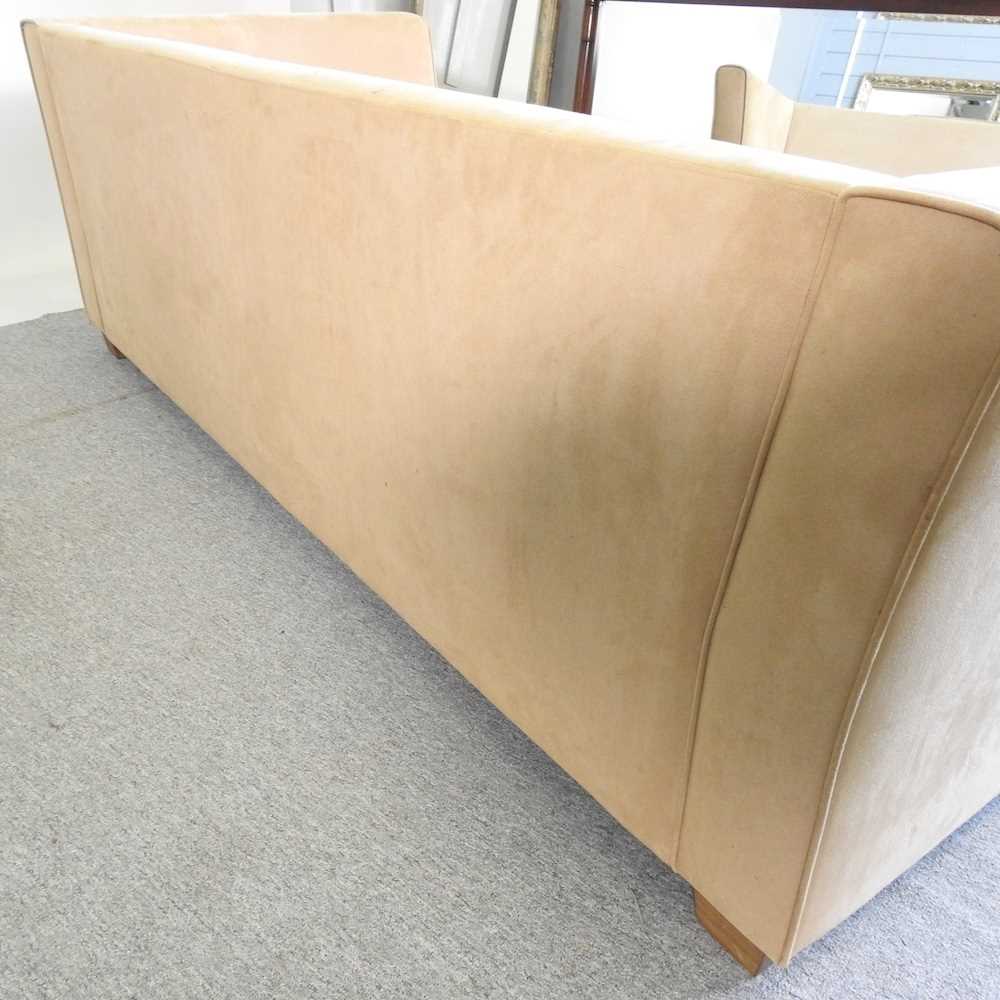 A Collins & Hayes beige suede upholstered sofa, with loose cushions 217w x 95d x 89h cm This is - Bild 2 aus 5