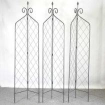 A set of three folding garden trellis, 210cm high (3) These are new and in good condition. Each