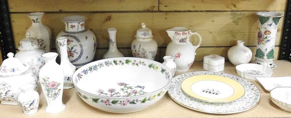 A large Royal Worcester Herb pattern bowl, 32cm diameter, together with a collection of decorative - Image 8 of 12