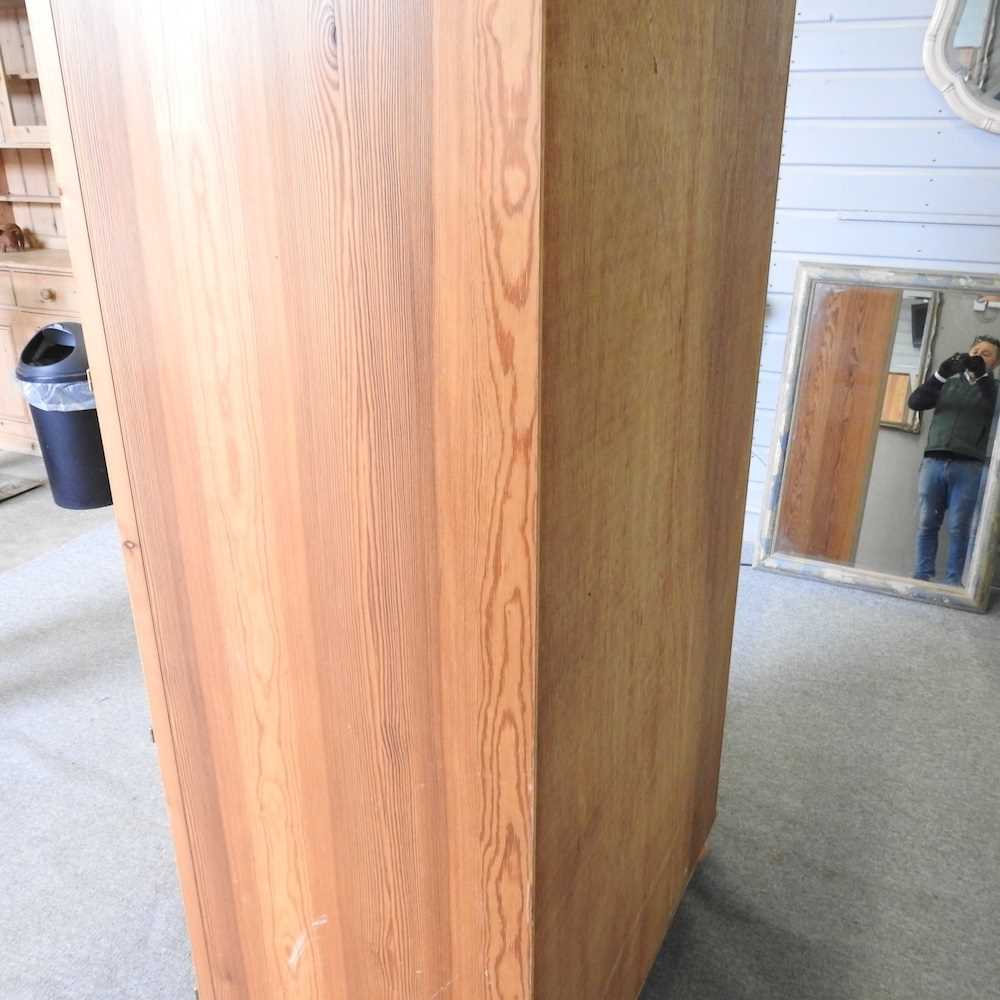 A modern pine double wardrobe, on turned feet 96w x 59d x 184h cm - Image 2 of 4