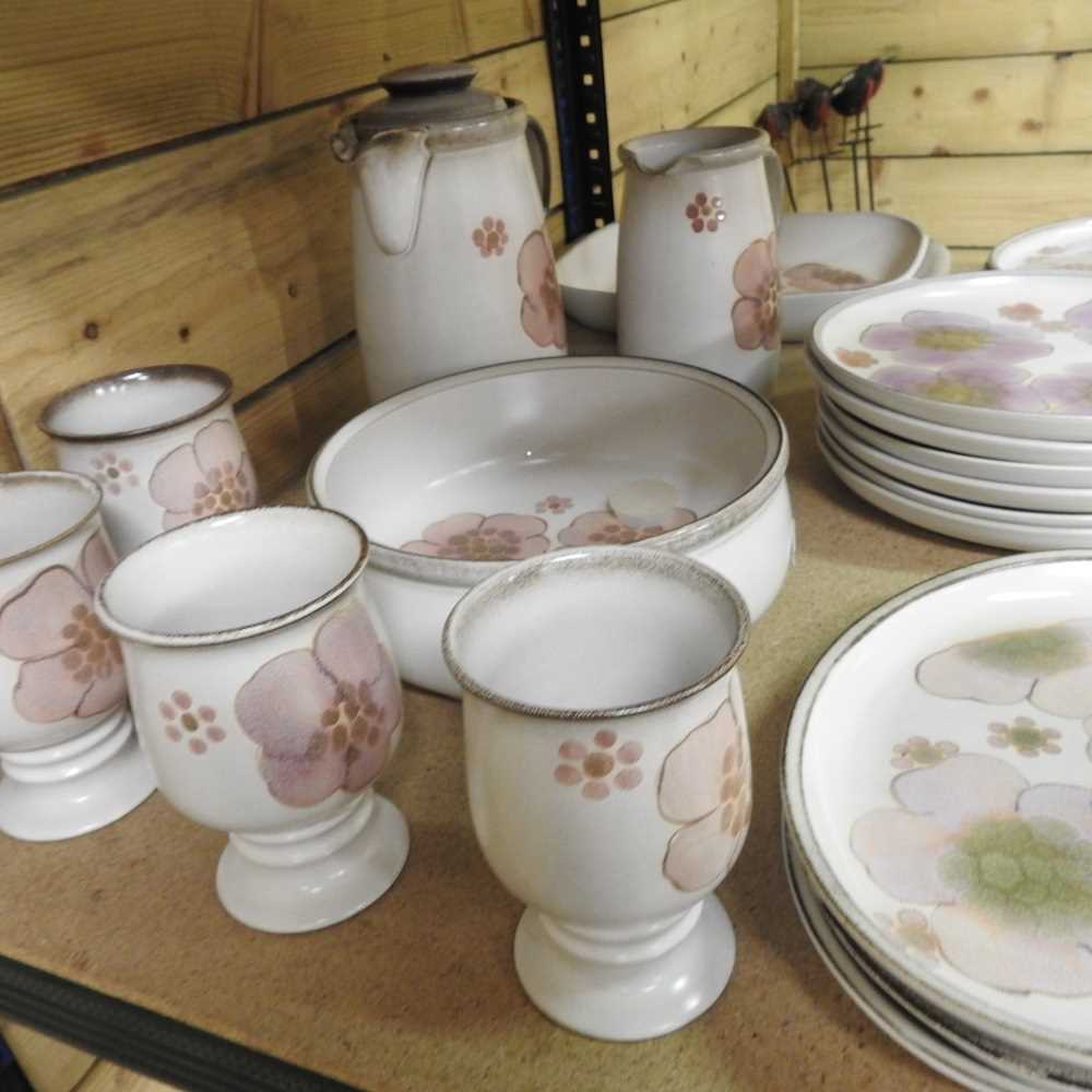 A Denby Gypsy pattern stoneware part tea and dinner service, decorated with flowers - Image 4 of 6