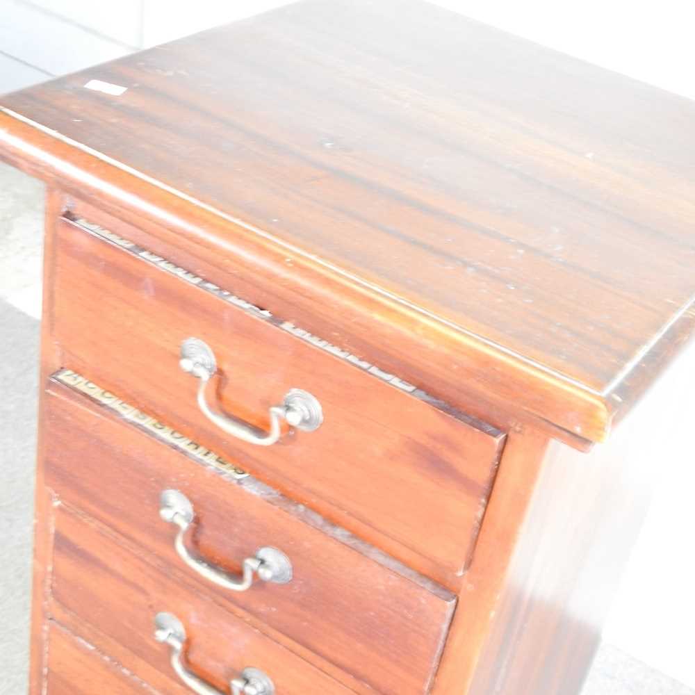 A narrow chest, containing a row of ten narrow drawers 42w x 41d x 130h cm - Image 3 of 5