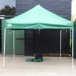 A pop up garden gazebo, with cover, side curtains and bag