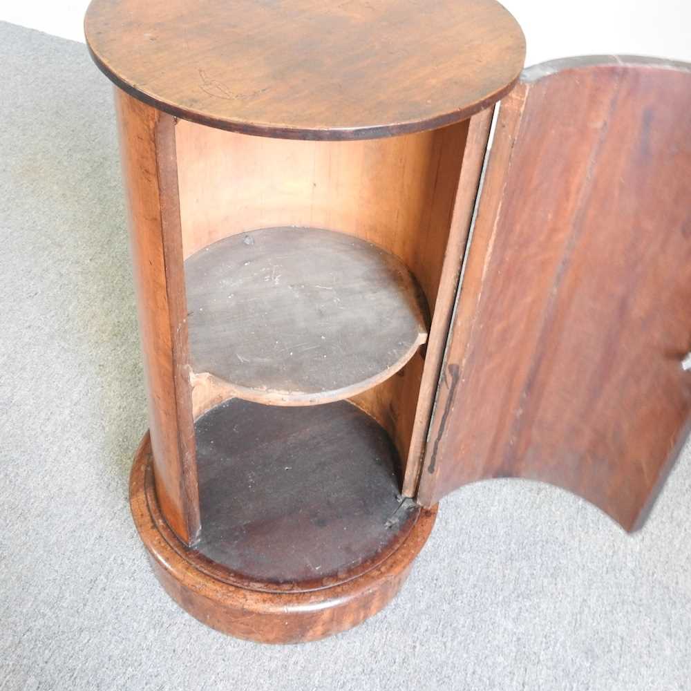 A 19th century French cylinder pot cupboard, together with a 19th century elm seated splat back - Image 7 of 7