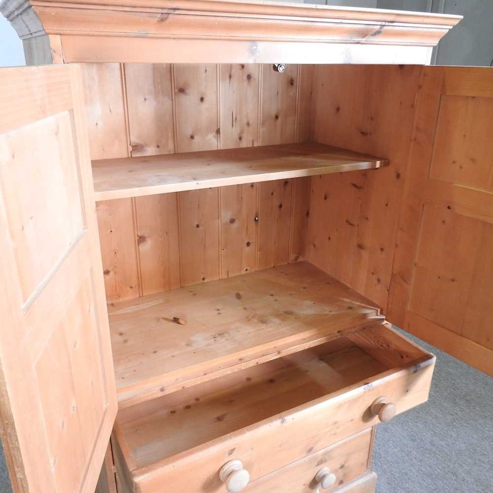 A modern pine cabinet, with drawers below 95w x 49d x 158h cm - Image 3 of 4