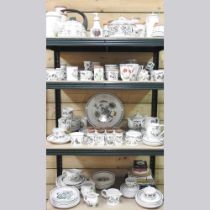 A large collection of Portmeirion The Botanic Garden pattern tablewares, to include plates, mugs,