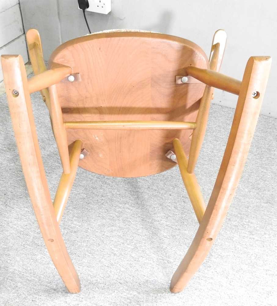 An Ercol style spindle back armchair, together with an early 20th century folding chair and a - Image 8 of 12