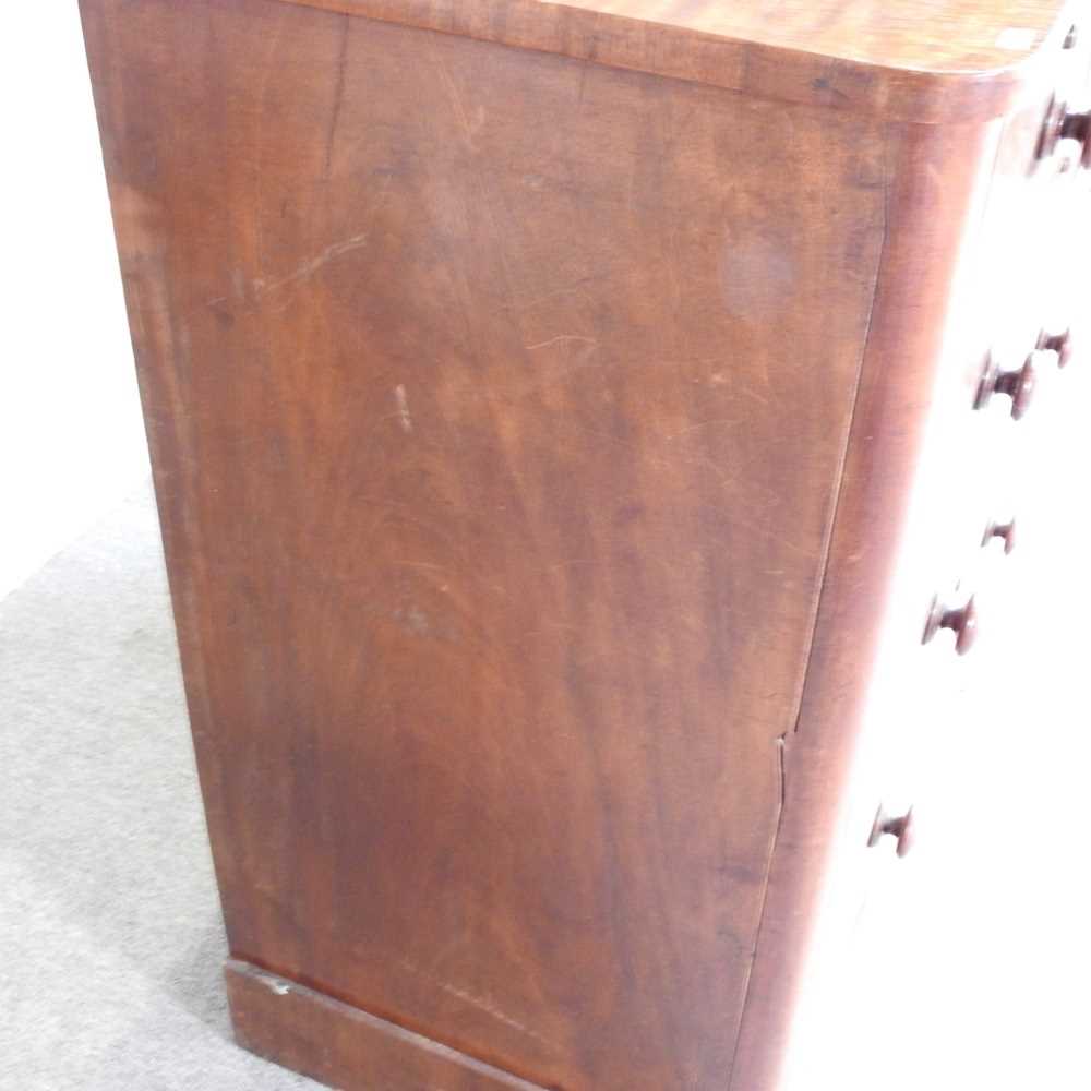 A Victorian mahogany chest of drawers, on a plinth base 111w x 52d x 105h cm - Image 5 of 5