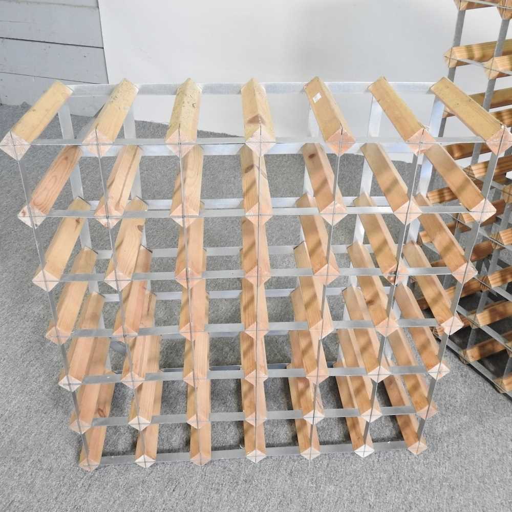 A wooden wine rack, together with another smaller, 61cm wide (2) - Image 3 of 3