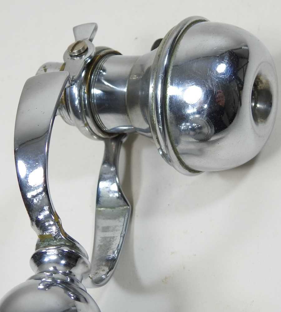 An early 20th century chrome ship's table lamp, with a gimbal fitting, 23cm high - Image 2 of 6