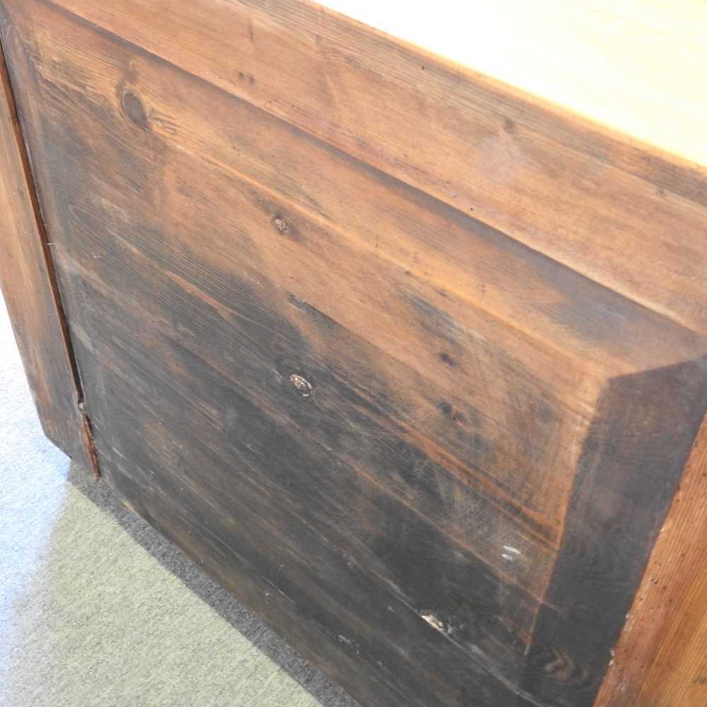 An early 20th century continental pine chest, containing four long drawers, on bun feet 102w x 52d x - Image 2 of 5