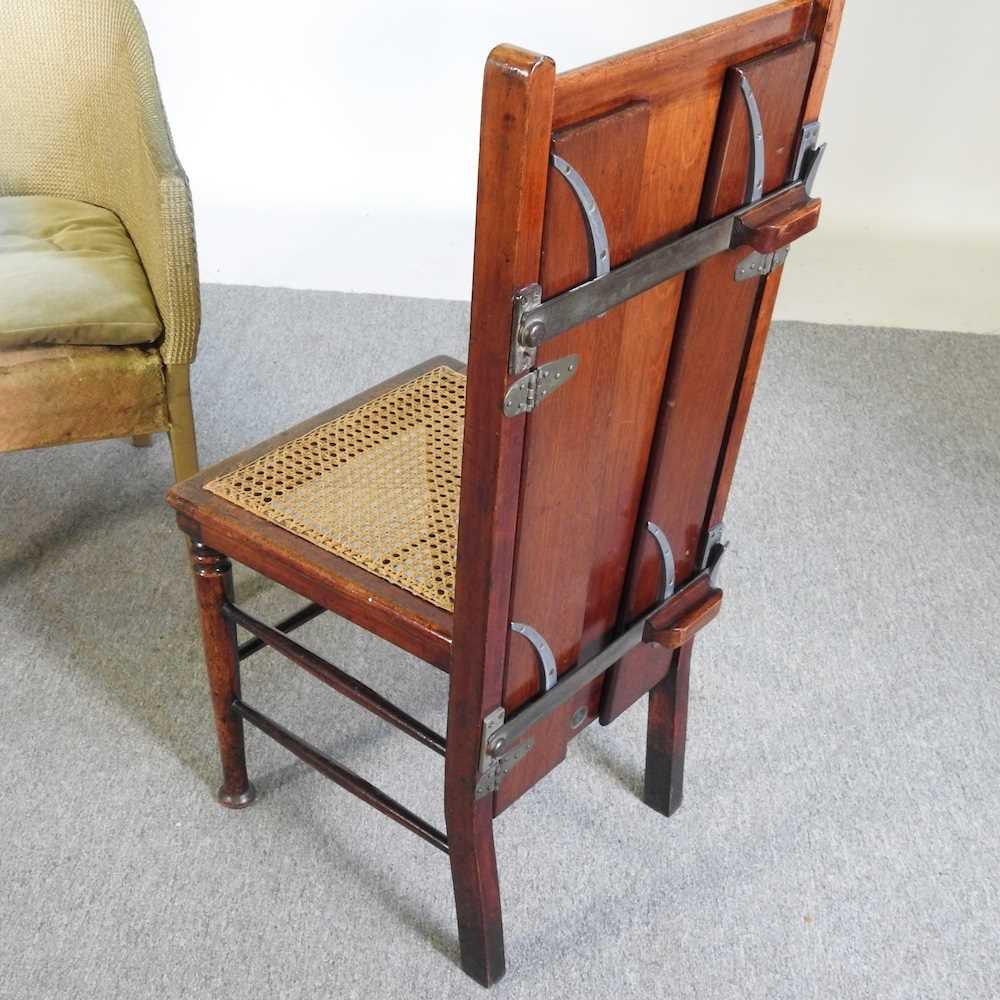 An Edwardian patent chair/valet stand, together with an early 20th century Lloyd Loom tub chair (2) - Image 4 of 4