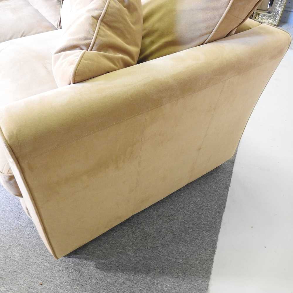 A Collins & Hayes beige suede upholstered sofa, with loose cushions 217w x 95d x 89h cm This is - Bild 5 aus 5