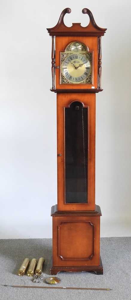 A modern Bluart granddaughter clock, with a three train movement, 200cm high - Image 3 of 4