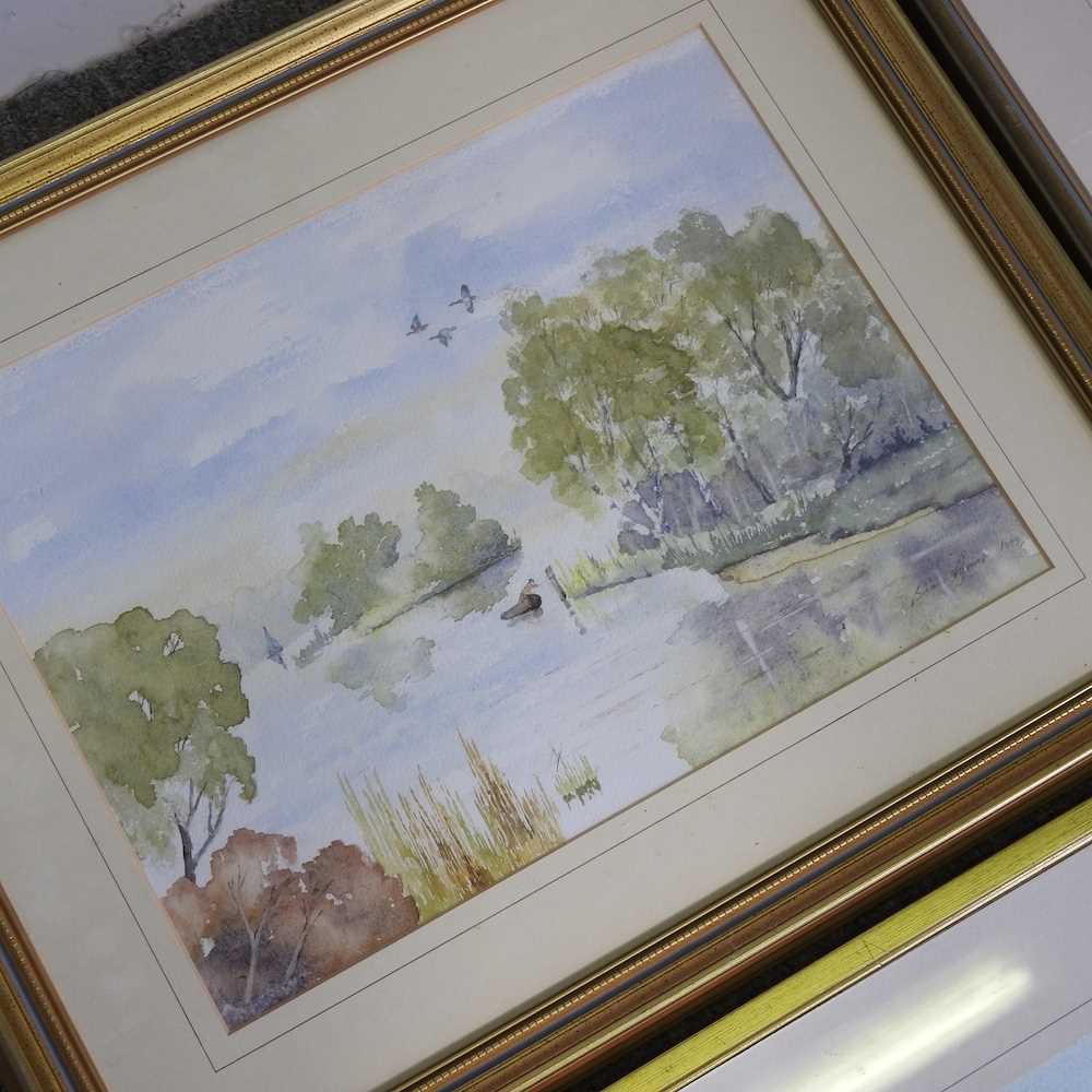 Brian Pymer, contemporary, landscape, signed watercolour, together with three others by the same - Image 3 of 9