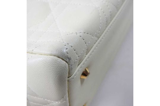 A Christion Dior medium Lady Dior handbag, in quilted cream leather, with dust bag, 24cm wide, - Image 7 of 19