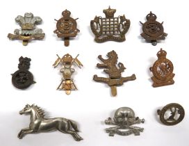 11 x Cavalry/Yeomanry Badges including brass, KC 3rd County Of London Yeomanry ... Brass Royal