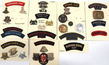 33 x CCF & OTC Cap Badges And Titles cap badges include chrome Bloxham School OTC ... White metal