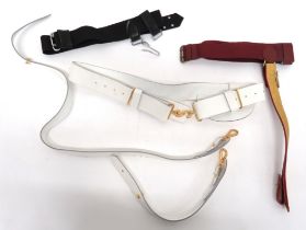 Various Current Manufacture Military Belts consisting white patent leather, NCO's sword belt with