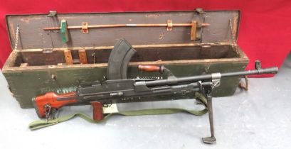Deactivated MK1* Light Machine Gun .303, 25 inch barrel with front flash hider and side mounted