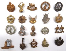 20 x African Cap Badges including Kimberley Regiment (brooch fitting) ... Brass South African Forces