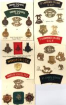 31 x CCF & OTC Cap Badges And Titles cap badges include brass Sutton Valence School ... Brass