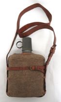 WW2 Dated 1940 Medical Troops Large Waterbottle pressed steel bottle with large neck and cork