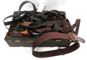 Selection of Current Manufacture British Equipment consisting brown leather, Sam Browne belt and