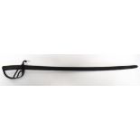 British 1853 Pattern Cavalry Trooper's Sword 33 1/2 inch, single edged, slightly curved , round