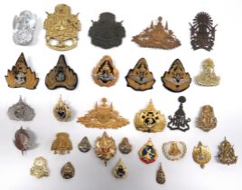 30 x Thailand Military Badges including bi-metal Air Force ... Bullion embroidery Air Force ...