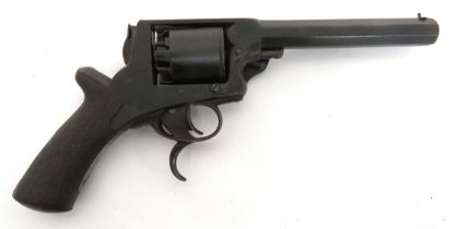 Mid 19th Century Tranter Patent Double Set Trigger Percussion Revolver 54 bore, 6 inch, octagonal