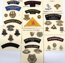 32 x CCF & OTC Badges And Titles cap include white metal Glenalmond OTC ... White metal Royal