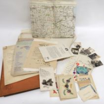 Interesting Selection Of WW2 Paperwork And Maps including Casualty Roll for 20th Anti Tank Reg