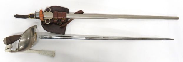 British 1908 Pattern Infantry Trooper's Sword 35 inch, narrow, single edged blade.  Narrow