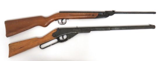 Two Vintage Pre War Air Rifles consisting Daisy Model 155.  15 inch, blued body and action.  Lower