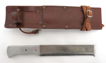 Rare Australian Air Force Survival Knife 7 3/4 inch, single edged, rectangular blade with