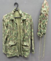 American USMC Herringbone Camouflaged Jacket And Helmet Cover green cotton jacket with brown,