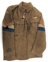 1902 Pattern R.E. Divisionally Badged OR's Service Dress Tunic attributed to Cpl E. N Cozens RE.