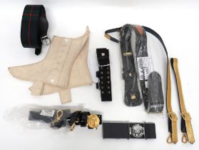 Selection Of Current Manufacture British Military Items consisting Royal Navy Officer's sword belt.