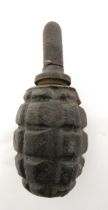 WW1 Inert Austrian Hand Grenade cast iron, lemon shape, fragmentation body.  Removable top fuse with